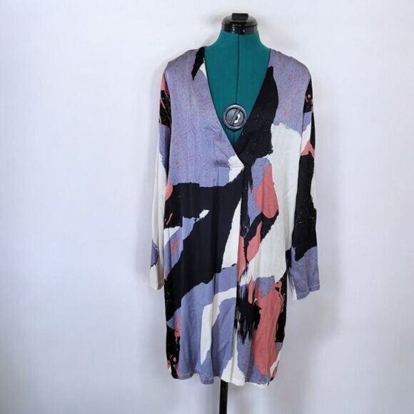 Minimum Paprika Dress in Purple Geometric Print - Size Large‎ - Picture 2 of 12